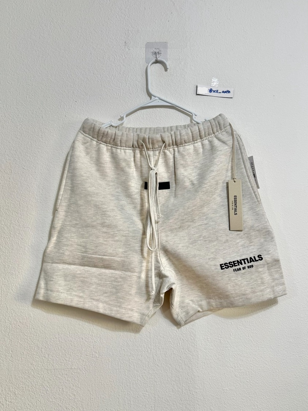 ESSENTIALS Fear of God Light Oatmeal Shorts - NEW (only $38+ offers accepted)